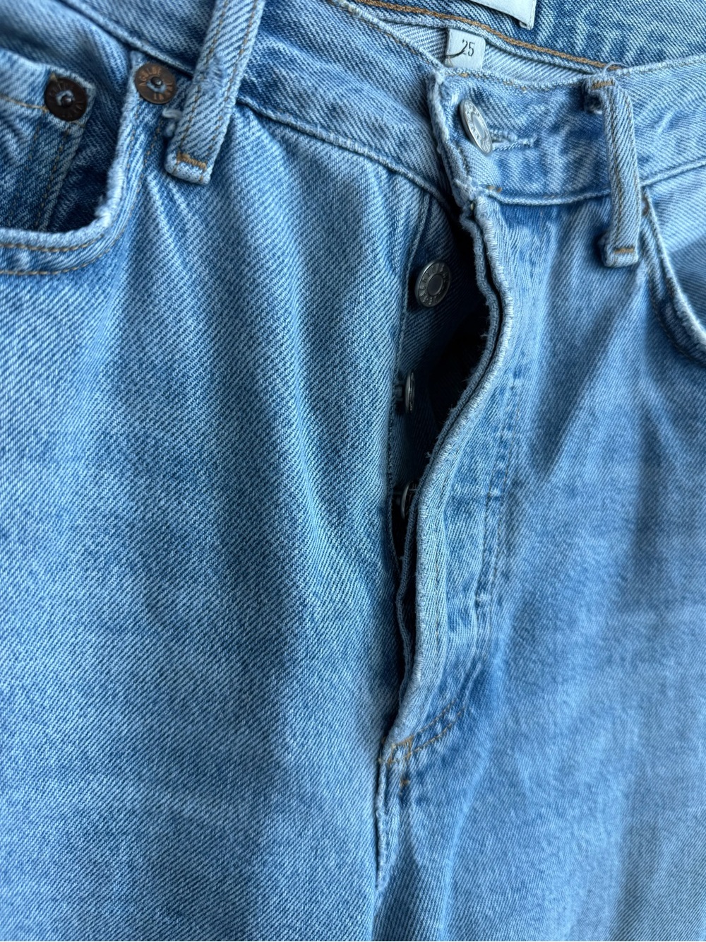 AGOLDE Lana women’s Light Blue Straight-Leg Jeans - Picture 4 of 5